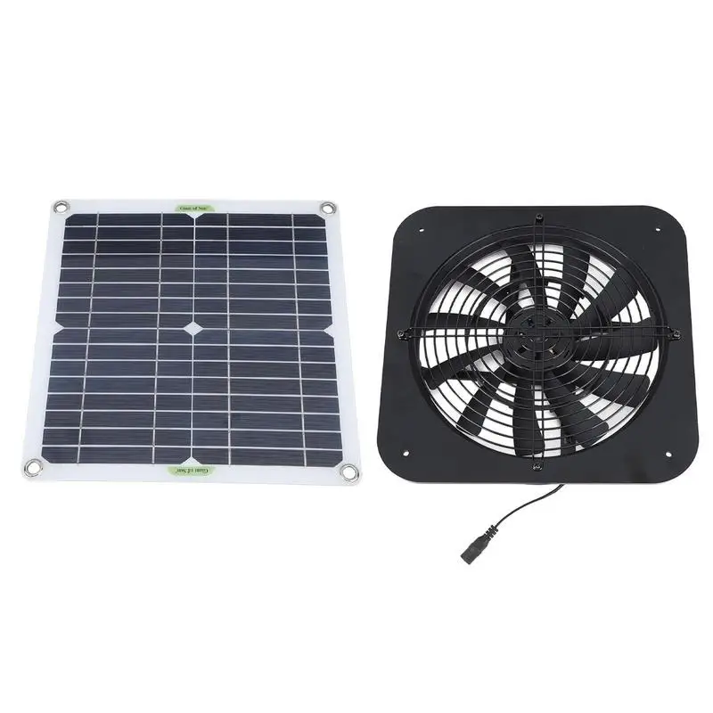 Solar Panel Exhaust Fan Outdoor Ventilation Fan Kit Shock-Absorbing Design Indoor Exhaust Supplies For Factories Garages