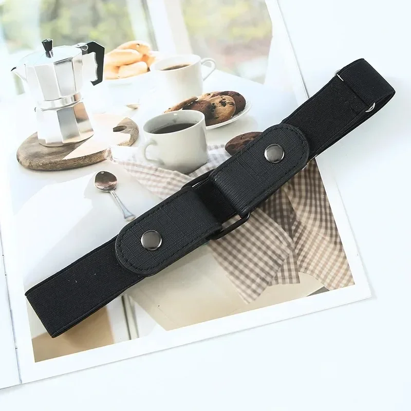 Adjustable Stretch Elastic Waist Band  No Buckle Easy To Wear Invisible Belt Buckle-Free Belts for Women Men Jean Pants Dress