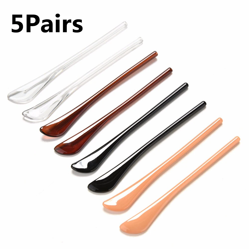 5Pair Metal Glasses Thin Leg Anti Slip Slim Hole Eyeglass Round Holder Sleeve Soft Silicone Prevent Allergies Ear Hooks