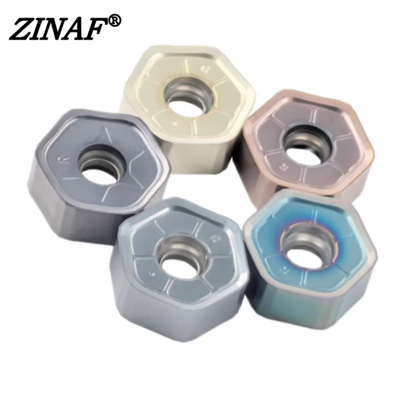10Pcs HNMU 0906 HNMU0906 Ansn Hard Metal Inserts Milling Carbide Plates Cutting Tool Heavy Cutting Fast Feed HNMU 0906 For CNC