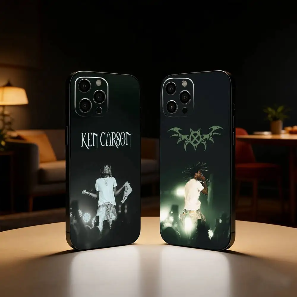 

Singer Ken C-Carson Phone Case For iPhone17,16,15,14,13,12 Plus,Max Soft Silicone Black Cover