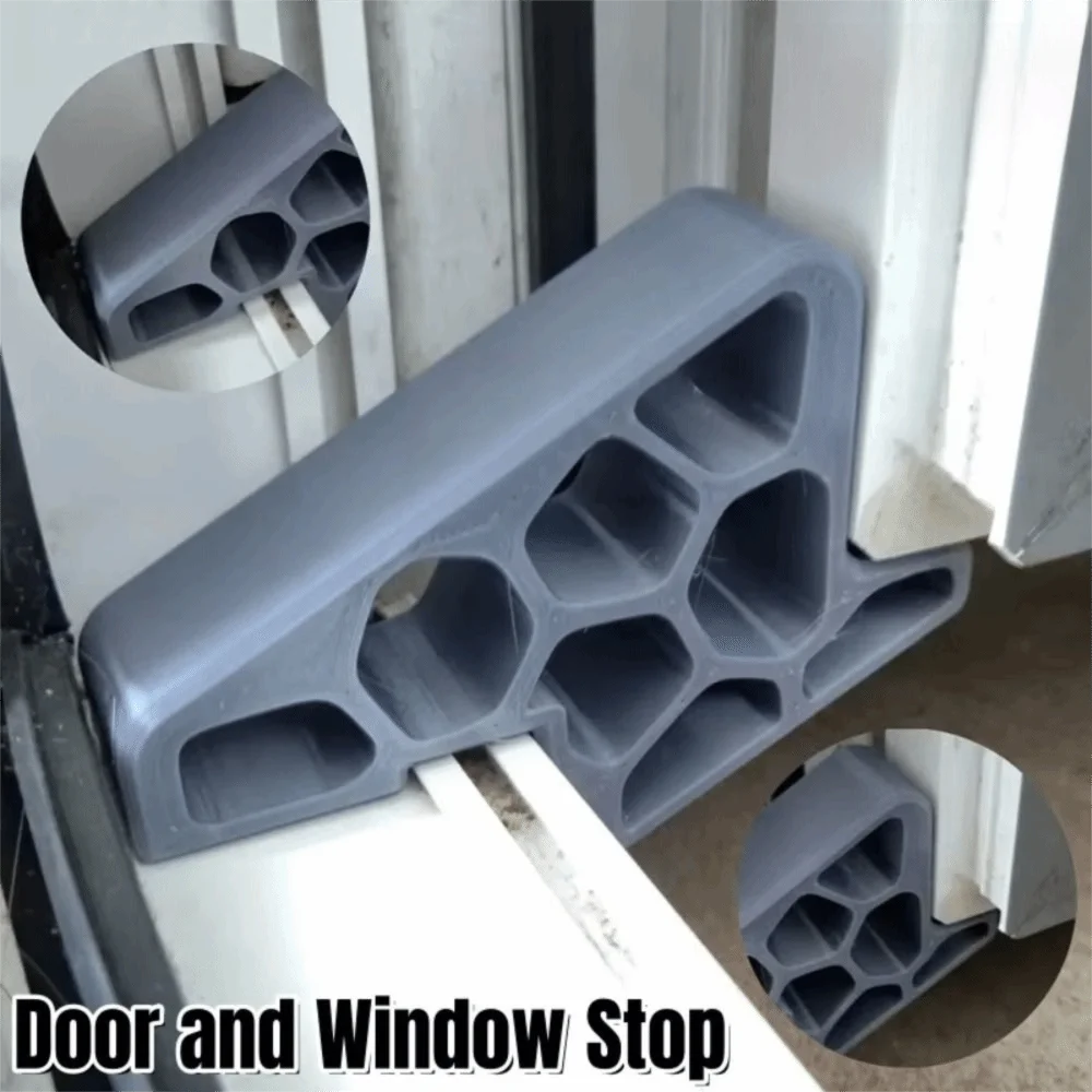 Multi-use Heavy-Duty Door Stopper Anti-Slip 3D Window Stopper Easy Installation Track Lock Stopper Balcony Doors