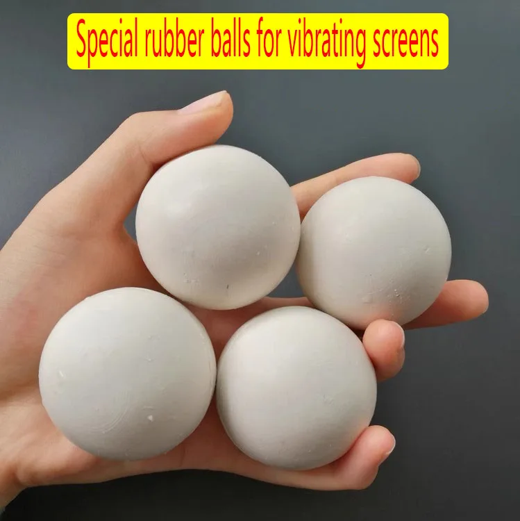 10pcs Rubber ball solid elastic ball vibrating screen universal wear-resistant cleaning tennis balls of different sizes