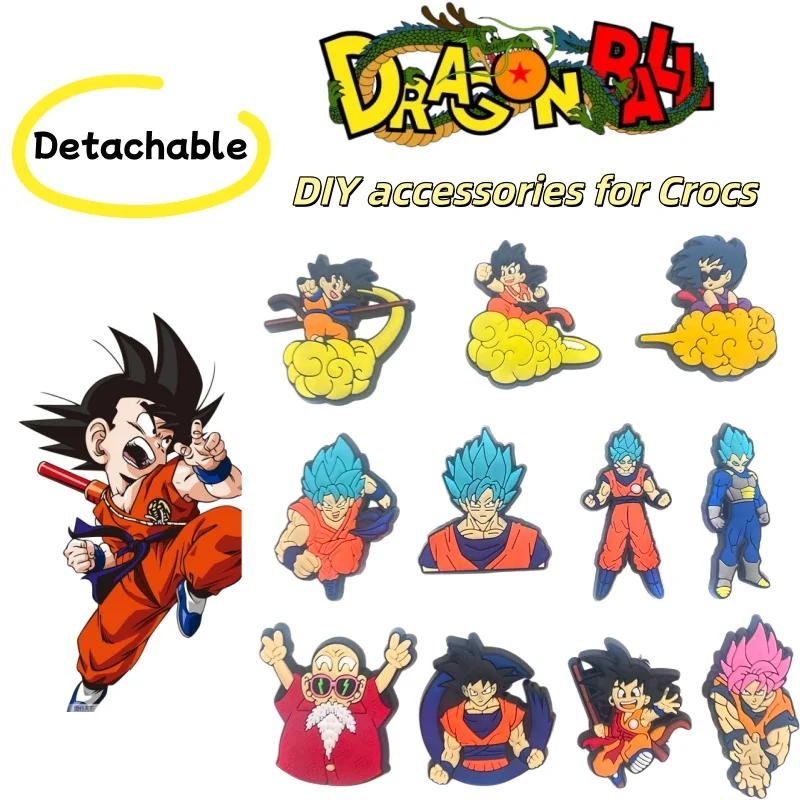 

Dragon Ball single-piece personalized hole shoes DIY creative cartoon anime accessories removable shoe buckles shoe flowers