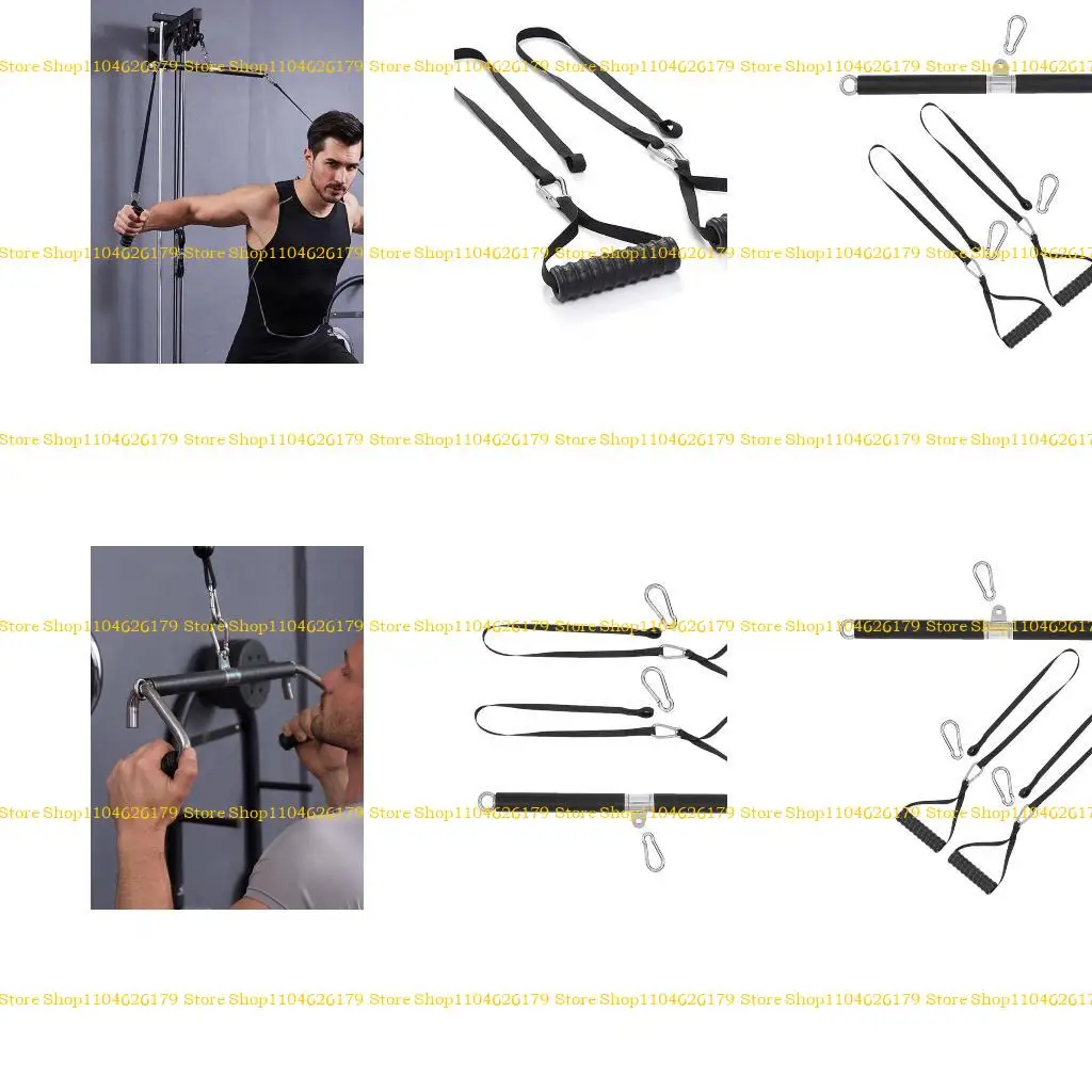 A1A2 LAT Pull Bar Bar Homes Gym Polea Cable Adjunta con correa y manija