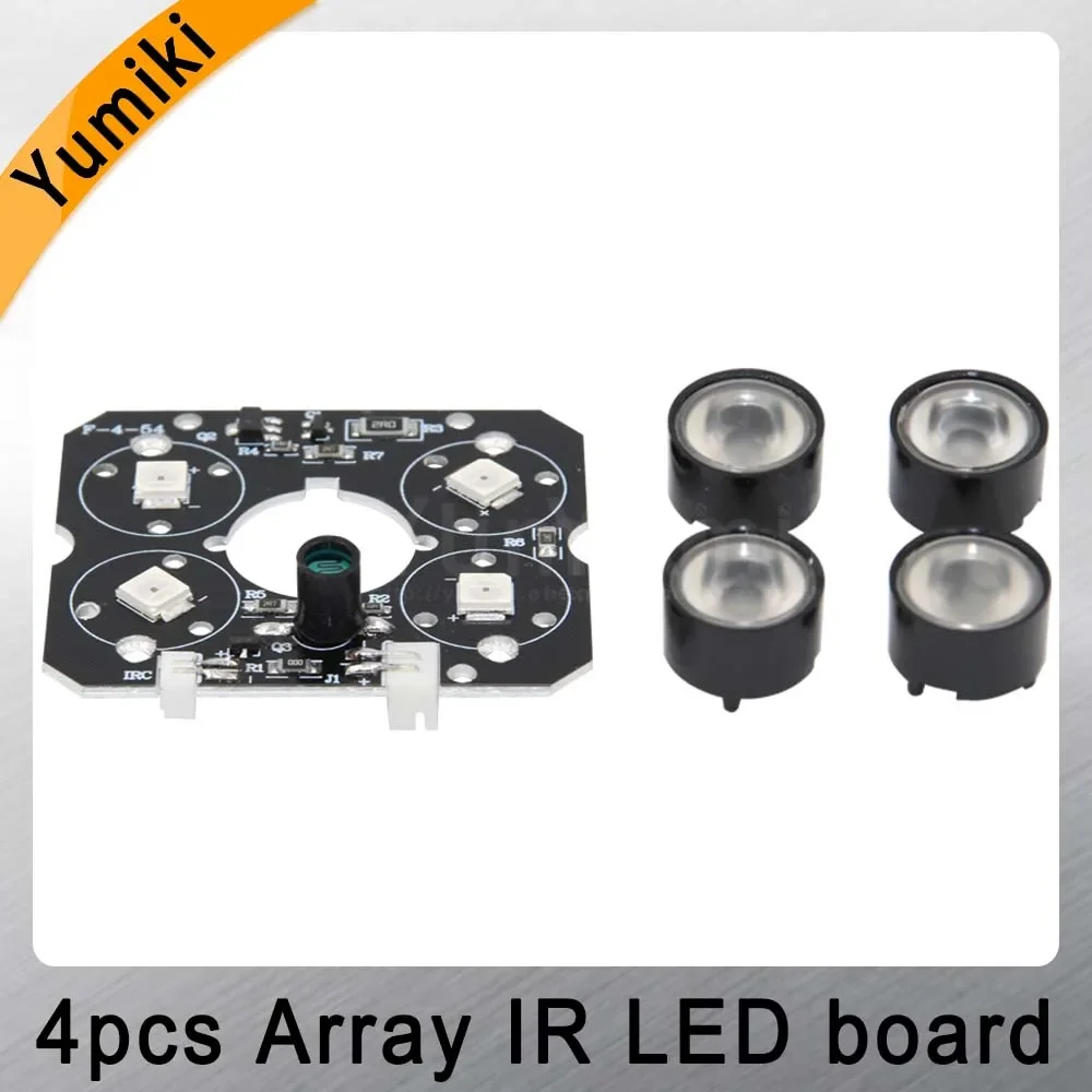 Yumiki 4*array IR led Spot Light Infrared 4x IR LED board for CCTV cameras night vision (52mm diameter)