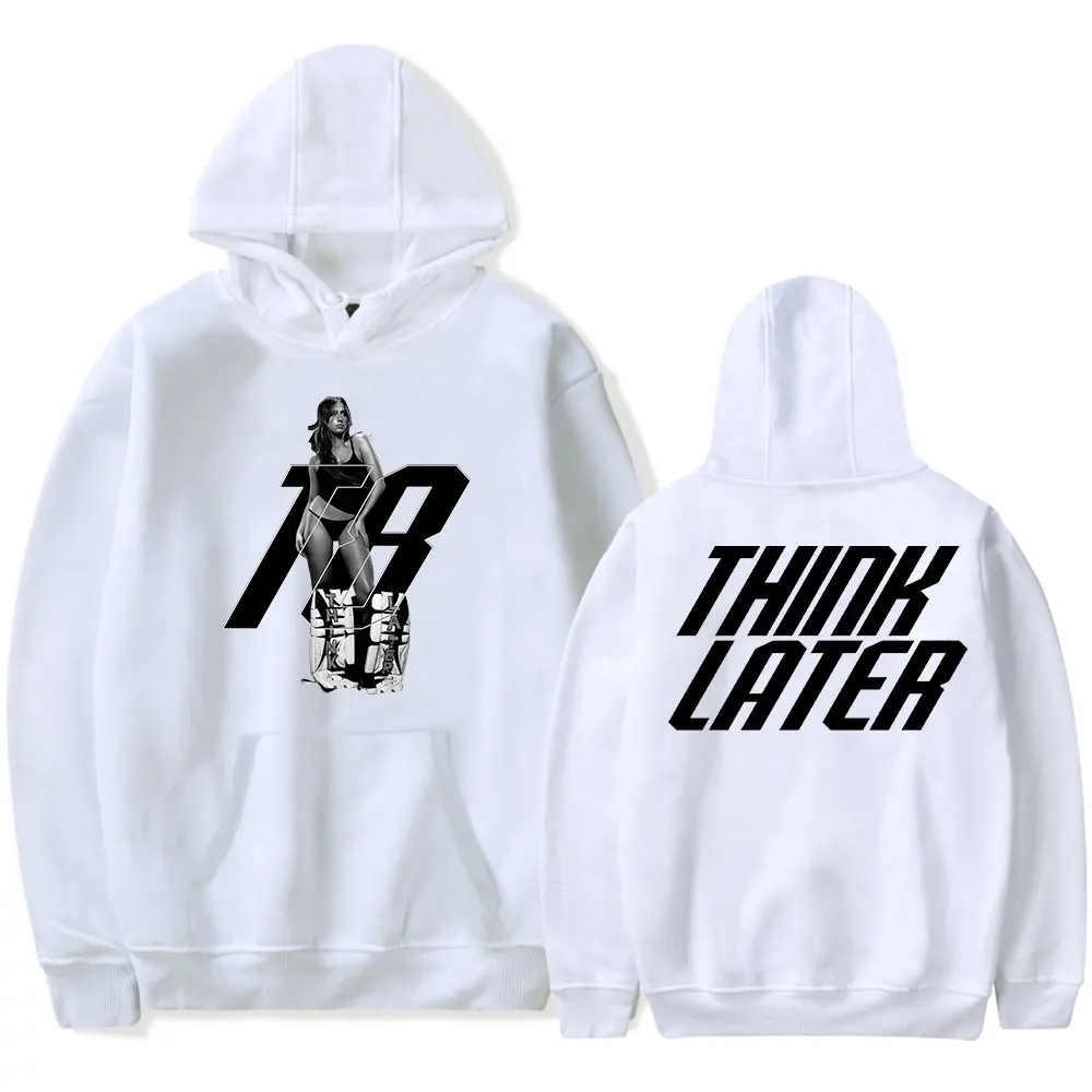 

new in hoodies Men's Hoodie Tate McRae Think Later Hoodies Album Tour Merch Women Men Casual Long Sleeve Tate McRae Sweatshirts