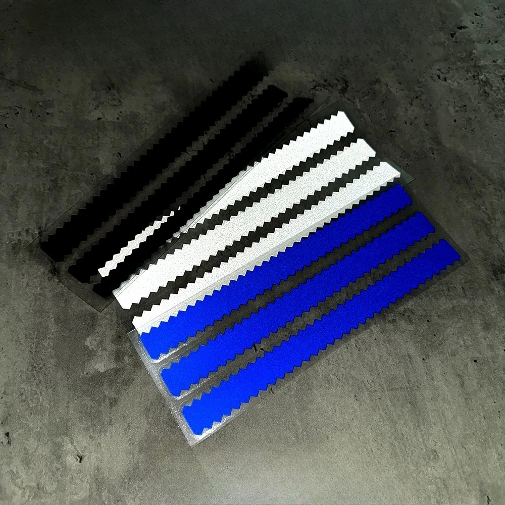 1Set Serrated Racing Stripe Vinyl Sticker,  Waterproof UV‑Resistant Decal For Car Hood Roof Motorcycle Body Decor, Holiday Gift