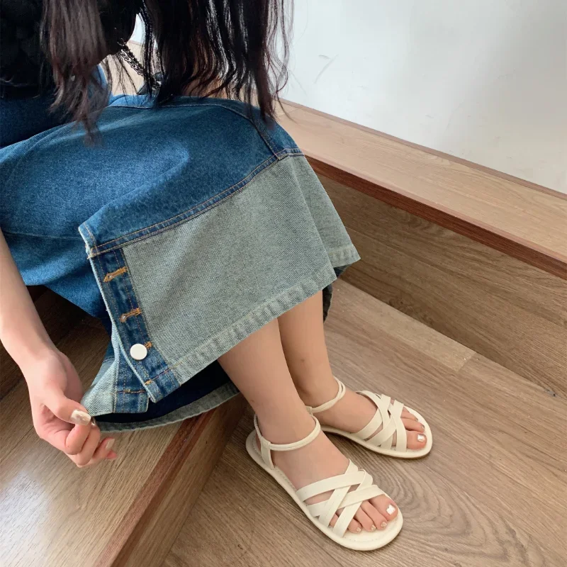 Women Sandals Classics Ankle Strap Summer Sandals Flat Shoes for Women Soft Sole Flats Sandalias Mujer Casual Summer Footwear