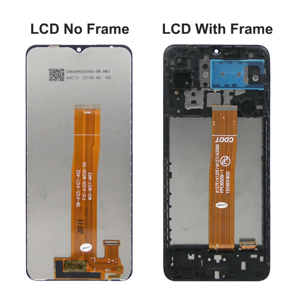 A12 Nacho Screen Replacement, for Samsung Galaxy A12 Nacho A127 A127F Lcd Display Touch Screen Digitizer Assembly With Frame