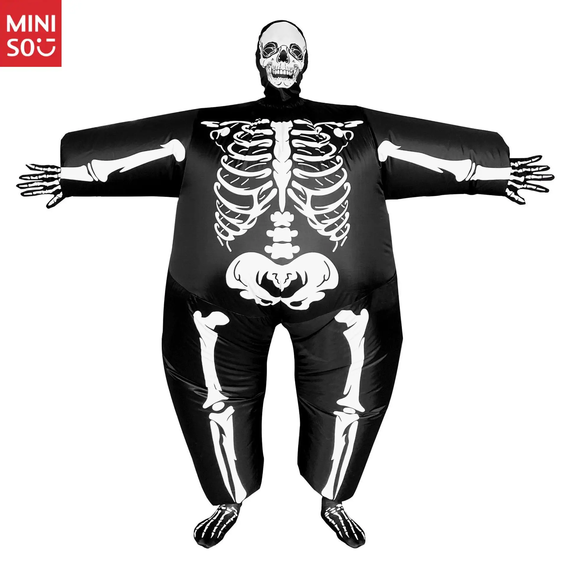 

Skull Inflatable Halloween Party Ghost Suit Cosplay Ghost Skeleton Show Suit