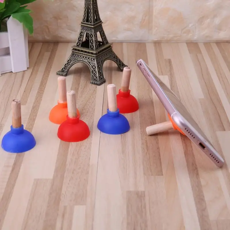 

N2UE Mini Colorful Toilet Plunger Holder Sucker Stand For Mobile Phone for