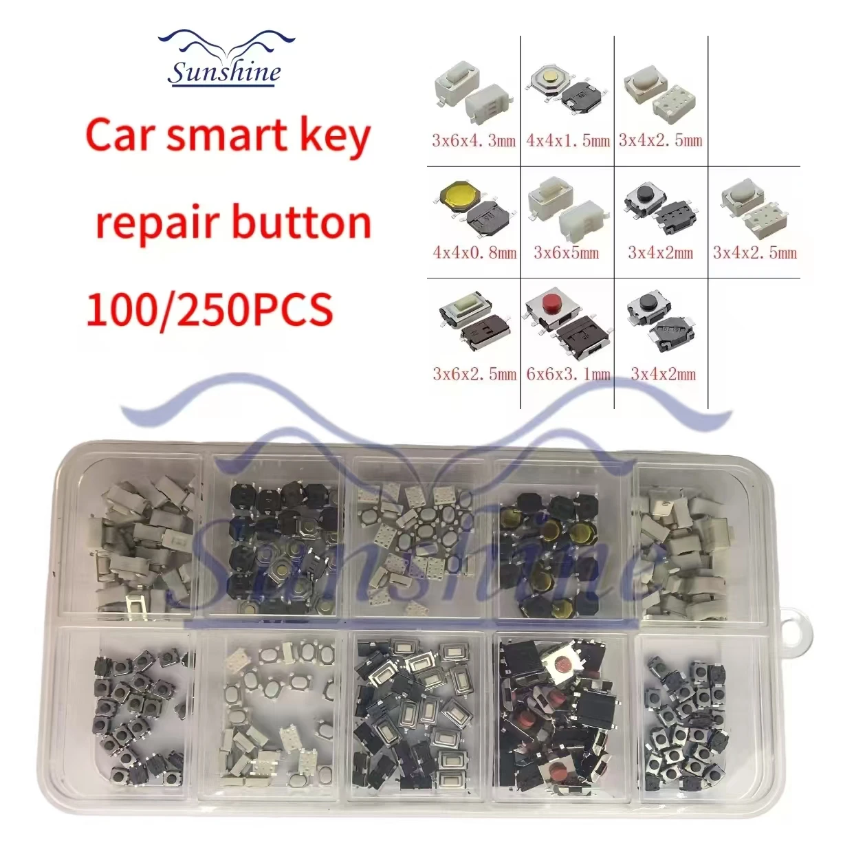 Sunshine Car Remote Control Key Touch Switches Tactile Push Button Switches For Hyundai Nissan Honda VW Toyota Kia Peugeot
