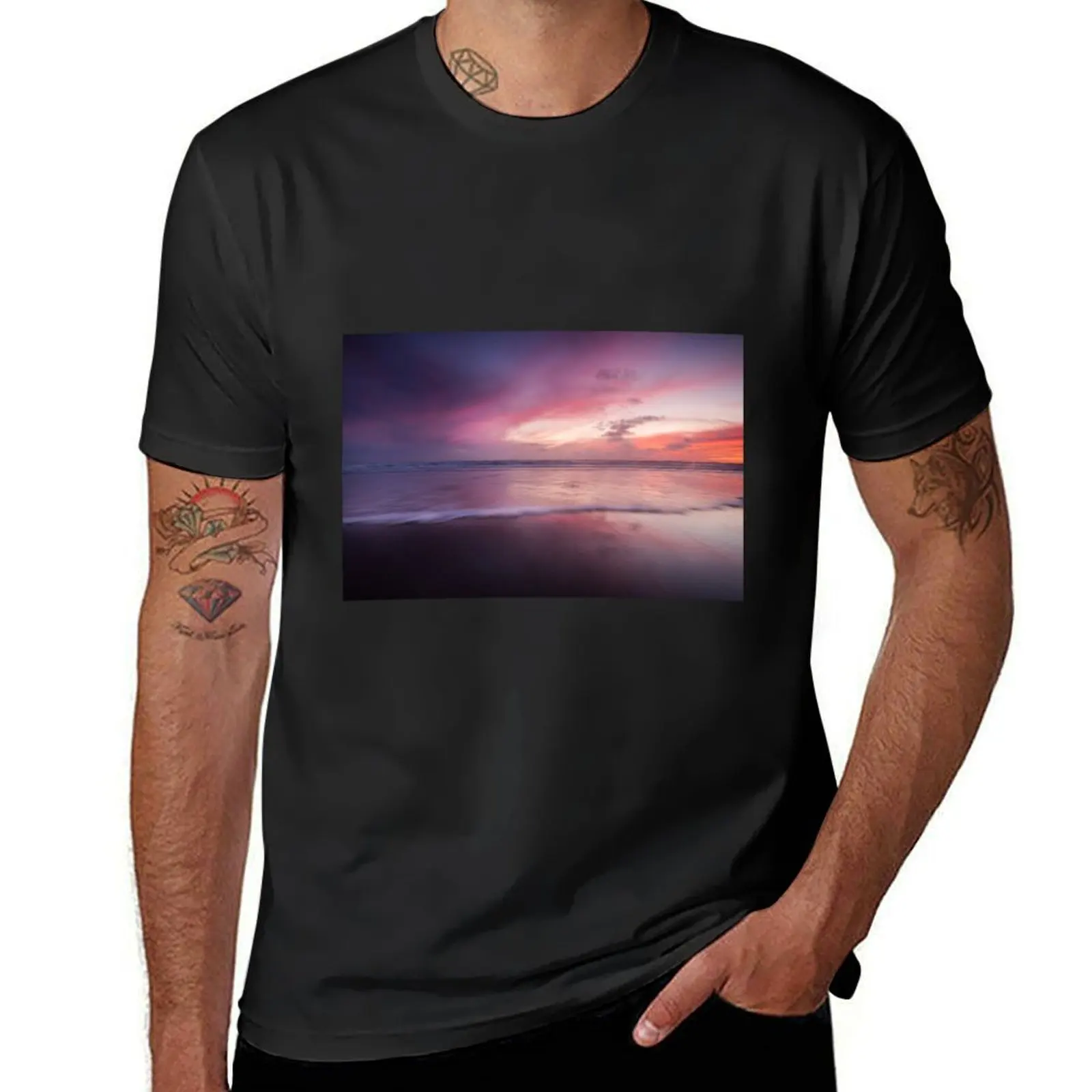 

Dusk seascape T-Shirt customs customs design your own sublime plain fitted t shirts for men