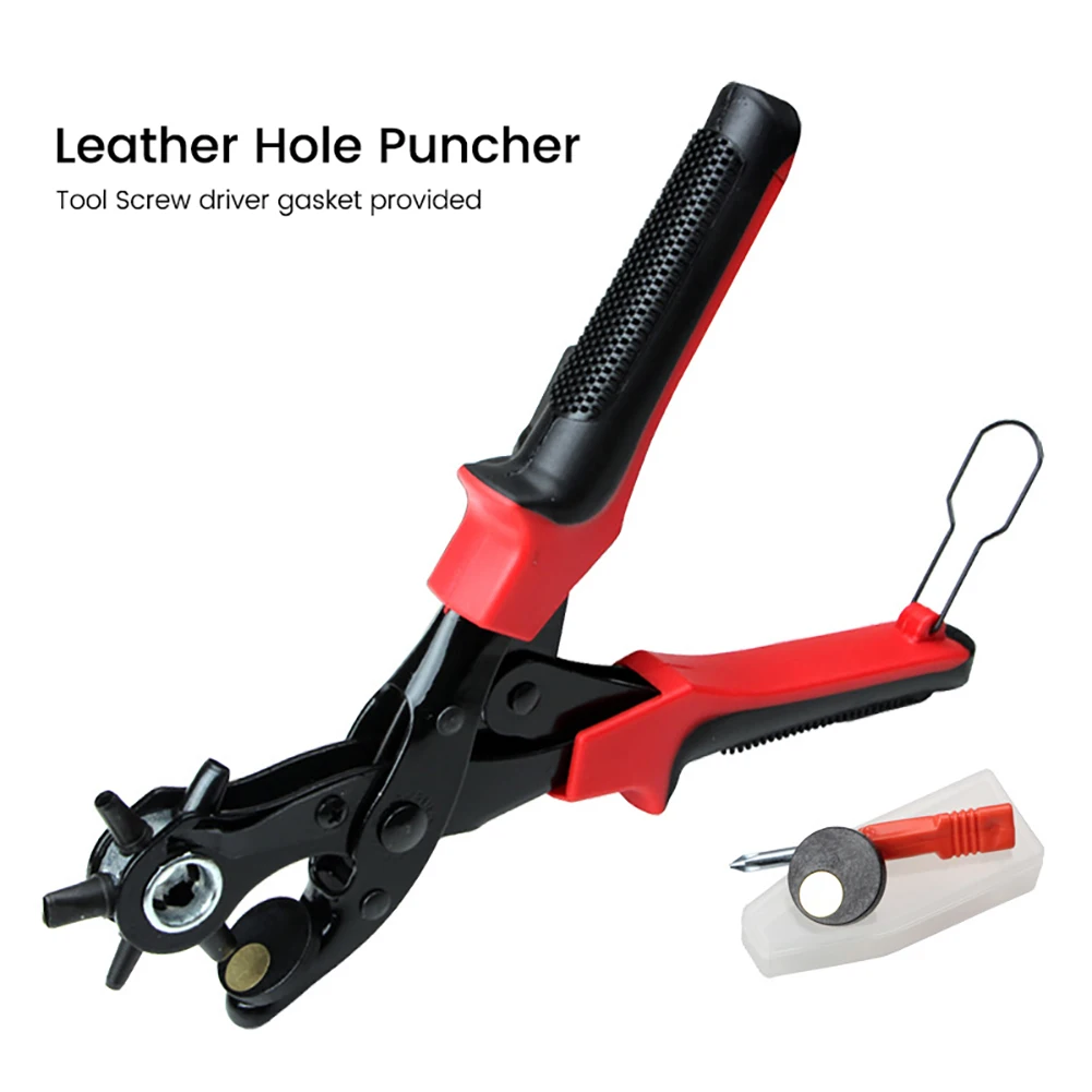 

Leather Hole Puncher Hand Tools Multi Hole Sizes Punching Tools For Belts Watch Bands Handbag Straps Saddles DIY Craft Projects