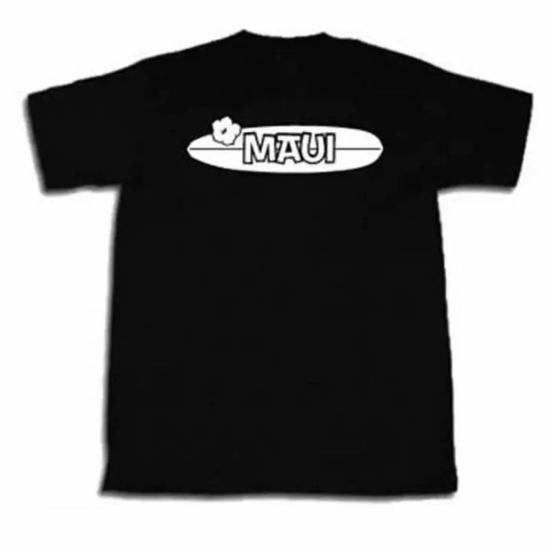 Maui T shirt Funny Hawaiian Hawaii Surfboard Surf Surfing Flower