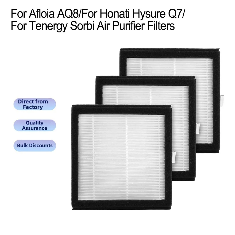 2pcs H13 HEPA Filter For Tenergy Dehumidifier 6.4x6.1 Inch Replacement Air Purifier Parts Home Indoor Quality Accessories