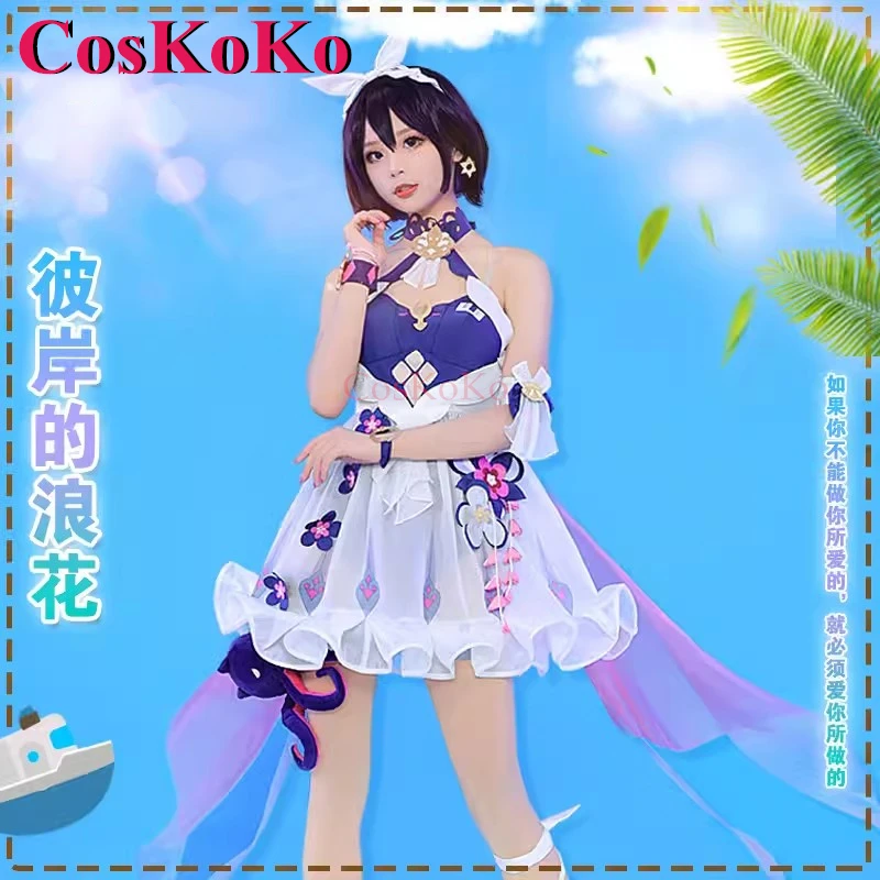 

CosKoKo Seele Vollerei Cosplay Game Honkai Impact 3 Costume Sweet Lovely Uniform Dress Halloween Party Role Play Clothing S-XL