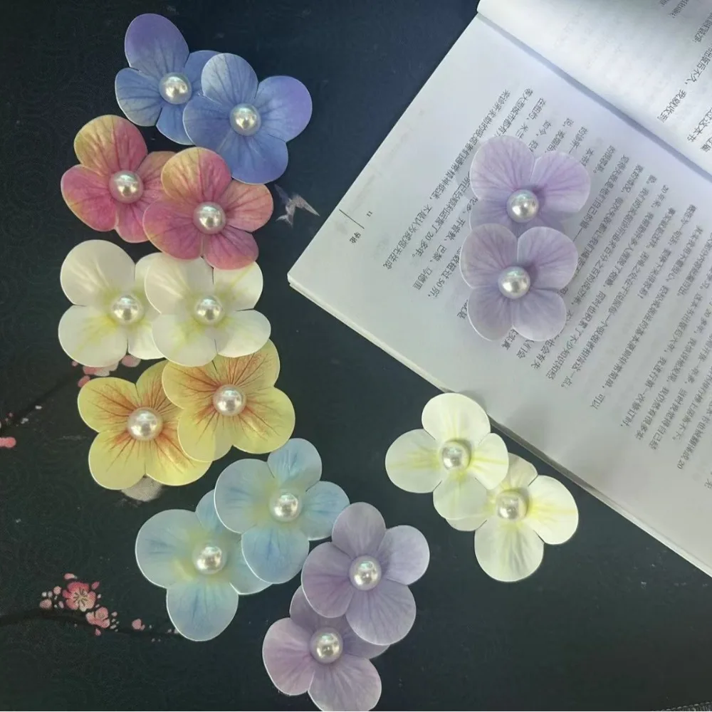 

Заколка для волос с милым жемчужным цветком, милая тканевая заколка для волос с цветком орхидеи, заколка в виде утконоса, заколка для волос в корейском стиле для девочек, пляжная заколка для волос