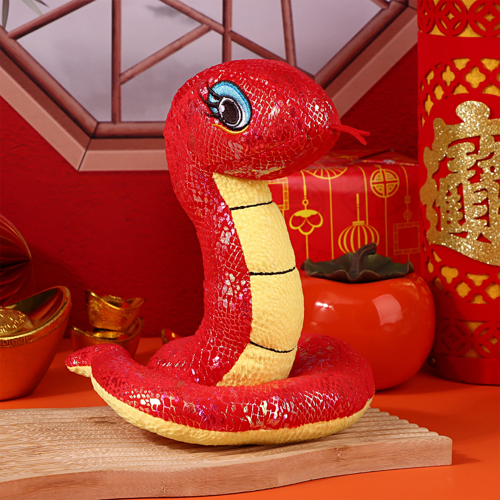 2025 Lunar New Year Decorations Snake Plush Toys Chinese Zodiac Snake Decor Year Of The Snake Gifts For Kids