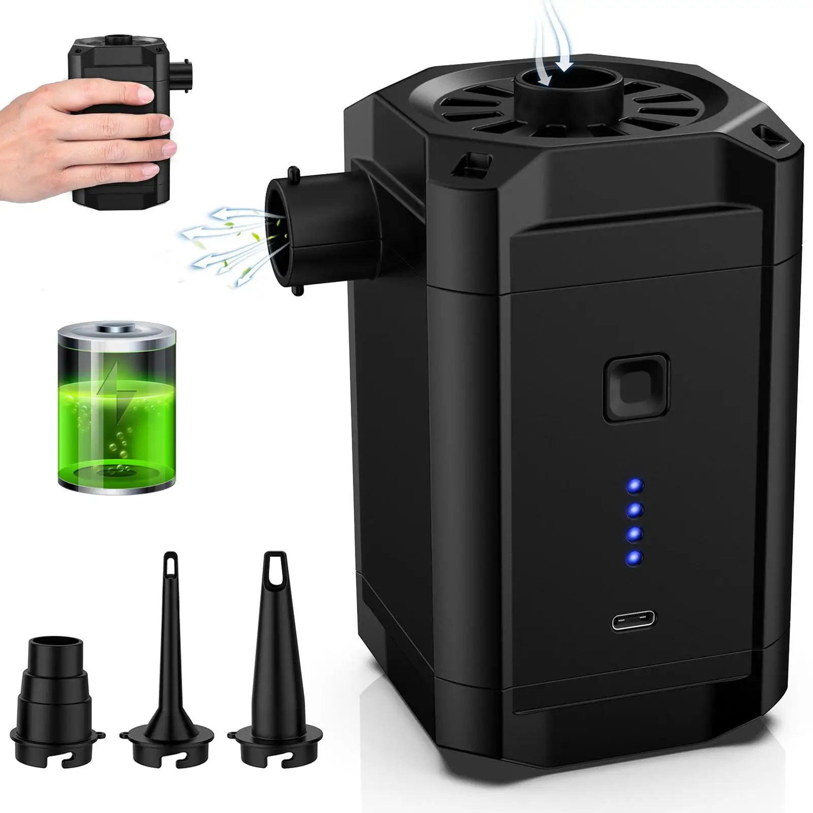 

Портативный электрический воздуходувка с воздушным насосом для плавания надувной лодке на открытом воздухе