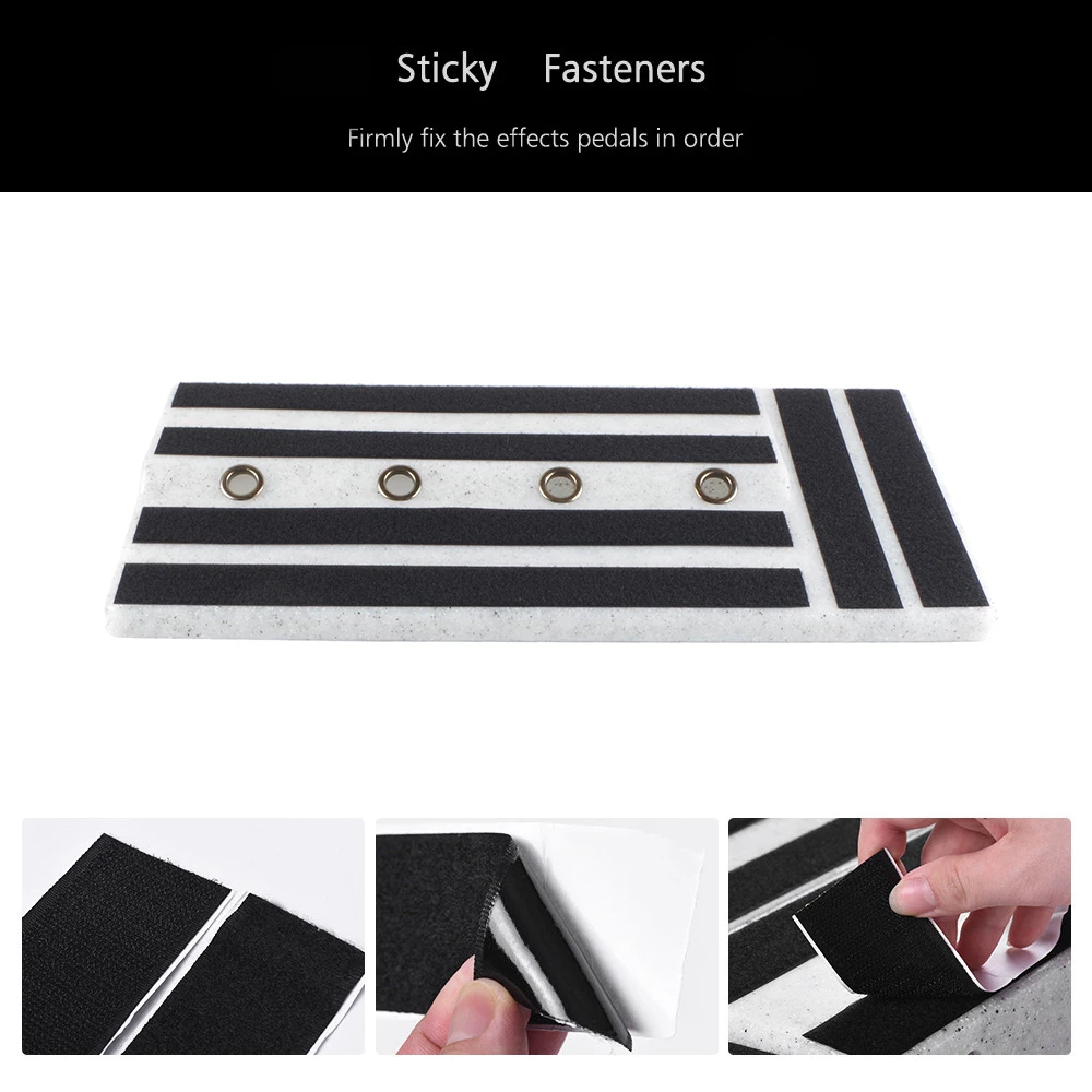 Big Size Guitar Effects Pedal Board Sturdy PE Plastic Guitar Pedalboard Case with Sticking Tape Guitar Pedals Accessories