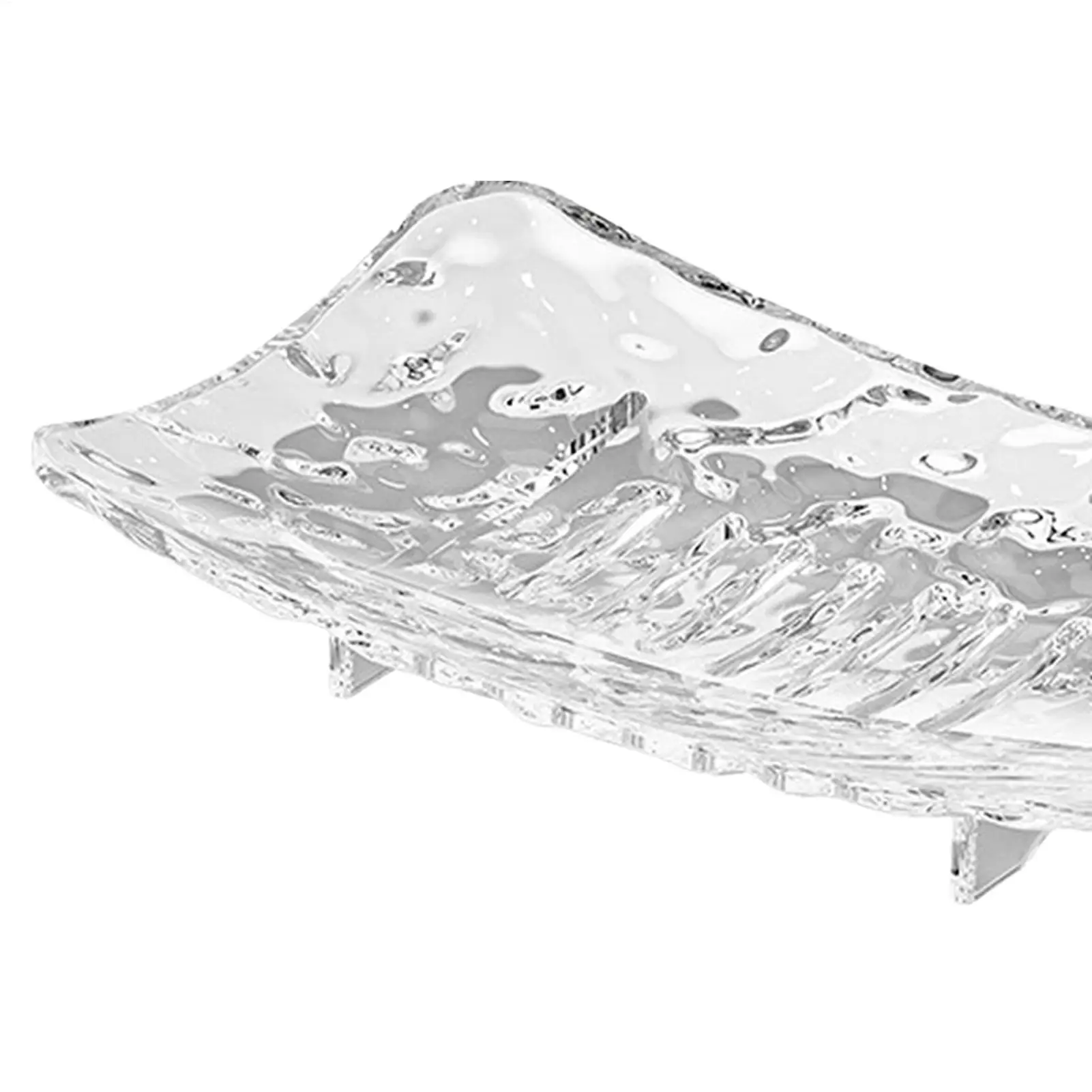 Boîte à savon transparente haut de gamme, support de rangement pour savon à motifs de glaciers pour salle de bain, plateau à savon pour usage domestique, luxe léger
