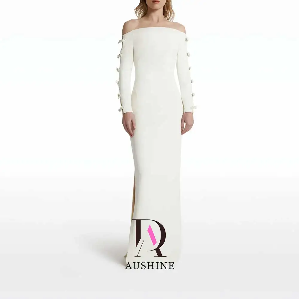 

Aushine Dress Luxury Birthday Evening Dress Ankle Length Long Sleeves Summer Elegant Wedding Party Gowns For Women Arab 2024Fu