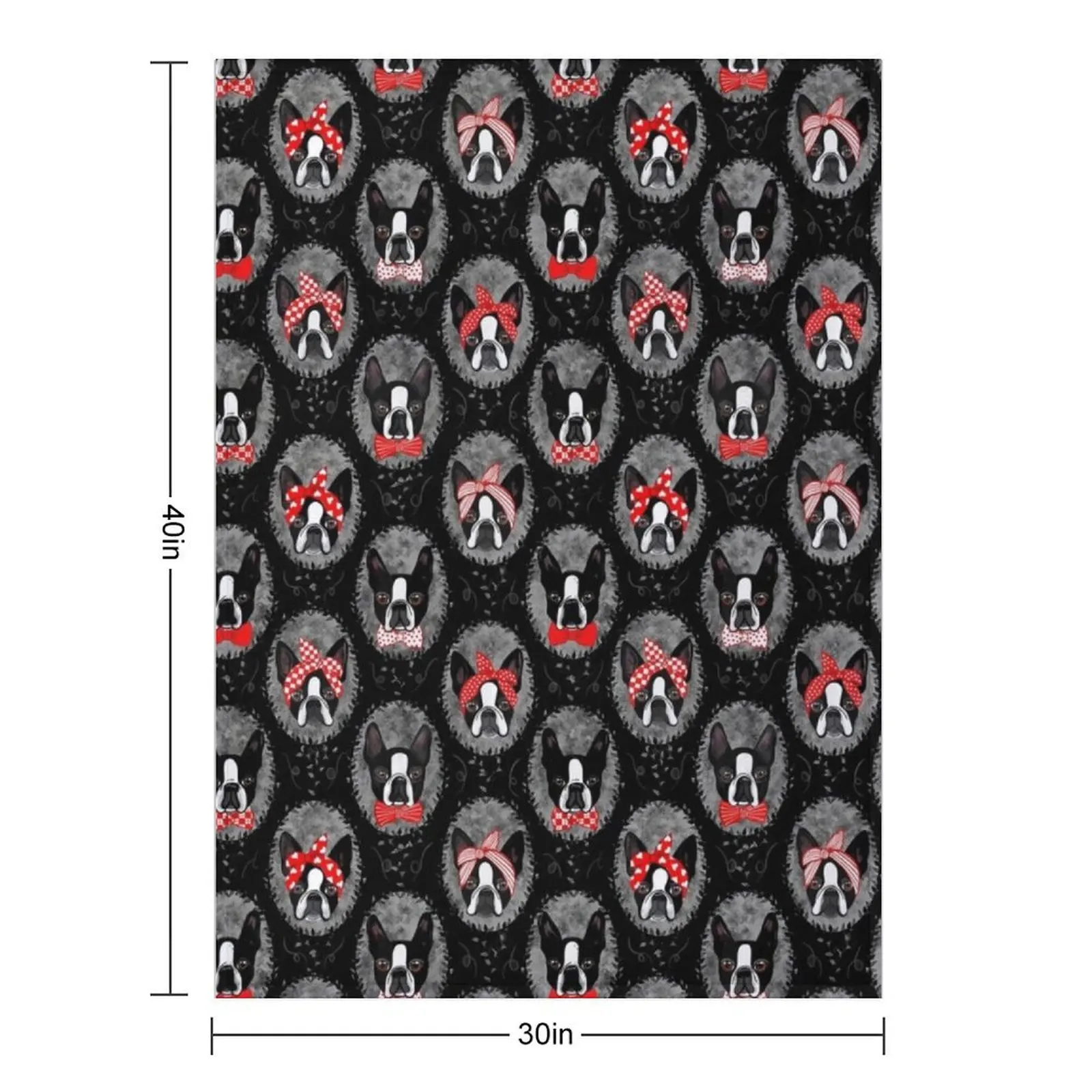 Fancy Rockabilly Boston Terriers Throw Blanket Summer Fashion Sofas for sofa Luxury Designer Thermal Soft Blankets