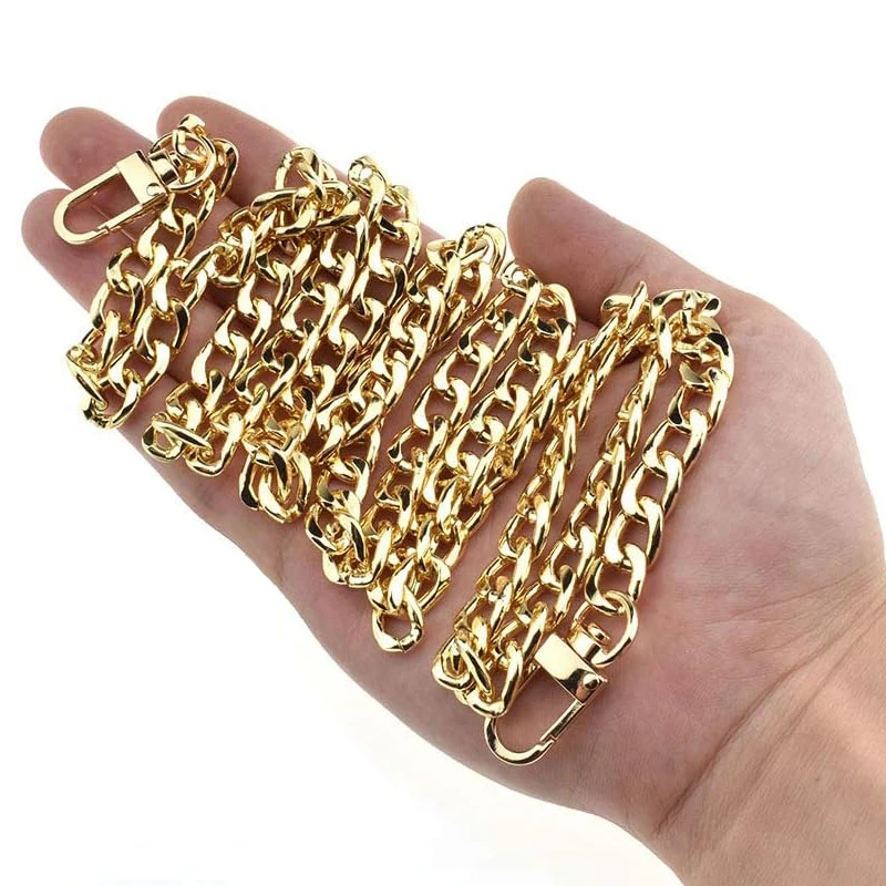 120cm Metal Replacement Bag Chain DIY Hand-Woven Shoulder Handbag Detachable Aluminum Alloy Straps Parts Jewelry Accessories