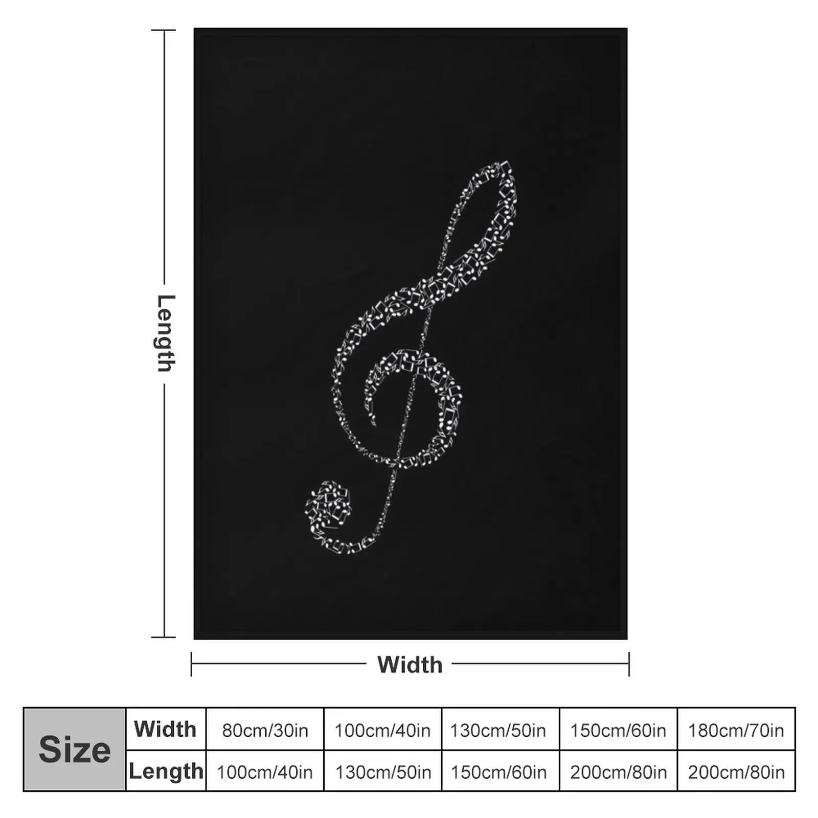 Music clef notes musician gift musical symbols Throw Blanket warm winter funny gift Blankets