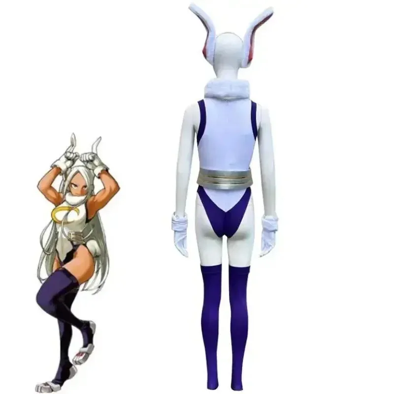 2025 12 MHA กระต่ายฮีโร่ มิร์โก เสื้อผ้าผู้หญิงเซ็กซี่, อะนิเมะ Bnha Rumi Usagiyama Miruko,เล่นตามบทบาท, ปาร์ตี้คอสเพลย์