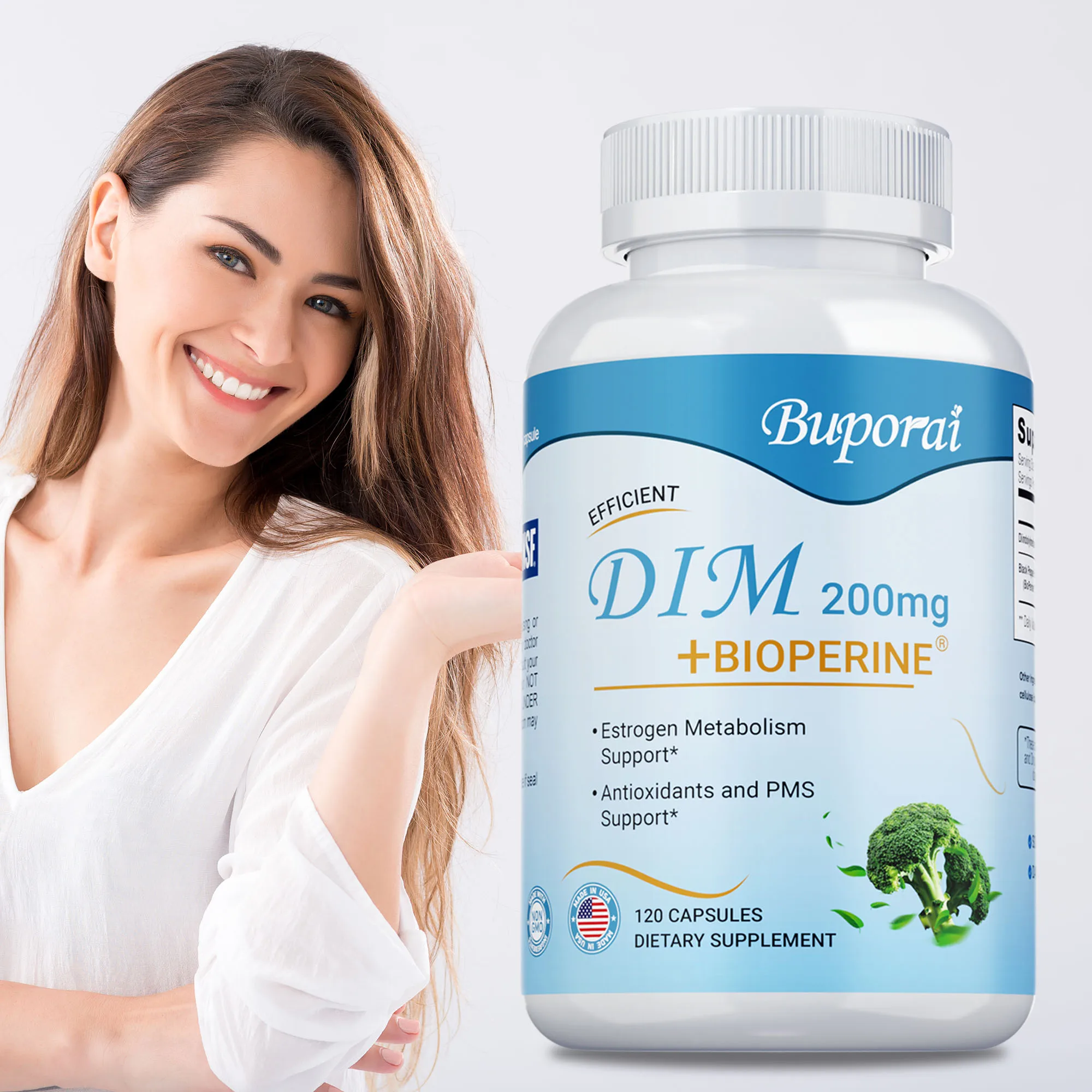 

DIM + BIOPERINE — поддерживает баланс гормонов, менопаузел и облегчение горячей вспышки, улучшает тон кожи, антиоксидант