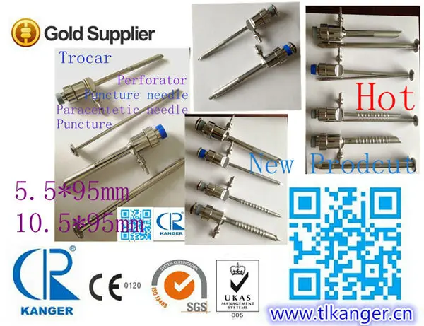 Reusable Surgical Instruments Stainless Steel Protected head Magnetic Trocar/for veterinary use