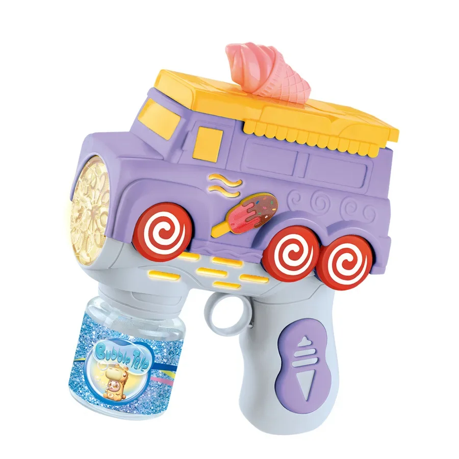 Soap Bubbles Gun Ice Cream Bubble Truck Cars Machine Electric Non-Drop Child Outdoor Games Guns Outdoor Toys for Kids Boys Girls