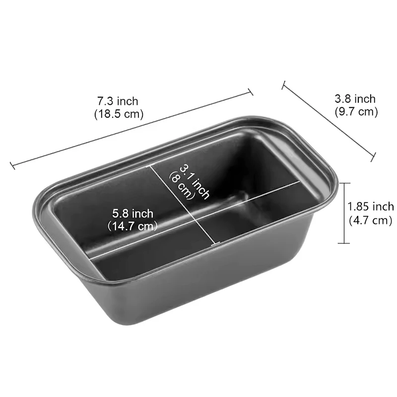 1/2/4/6PCS Nonstick Baking Loaf Pan, Small Size, Carbon Steel Toast Bread Pan Tin Kitchen Rectangle Bakeware for Brownies