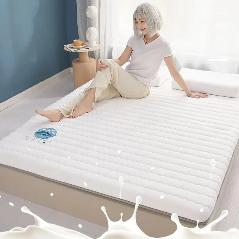 Surmatelas en mousse de coton doux, matelas tatami, latex intercalé, coussin en éponge épaissie, matelas pliants, polymères