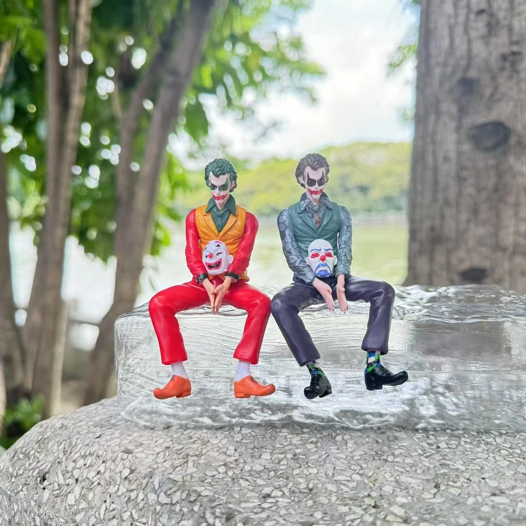 

10/16cm Roof Decoration Joker Heath Ledger Sitting Posture Figures Car Doll Tail And Roof Pendant Model Statue Collectable Toys