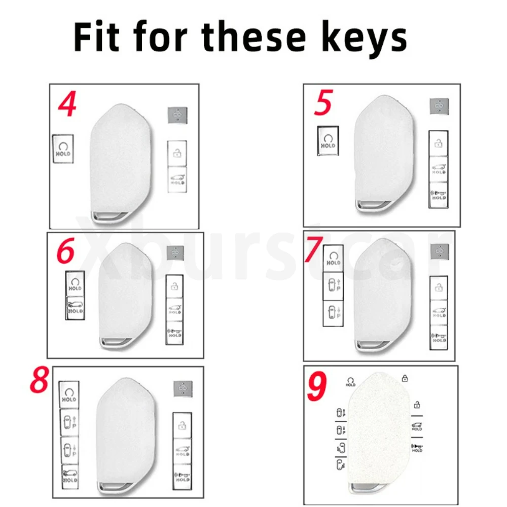 Auto Car Key Case Cover Shell Fob Transparent TPU for 2024 Kia Picanto EV9 Sorento MQ4 Carnival K8 Morning K5 Carens RIO Seltos