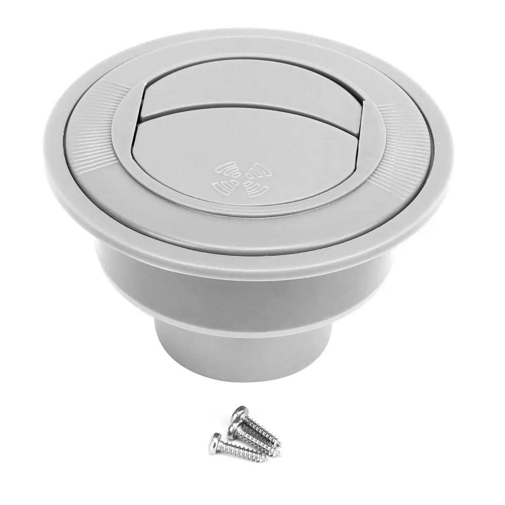 

Universal 100/76/47mm Air Conditioning Outlet Gray ABS Air Deflector Round Ventilation Control Bus
