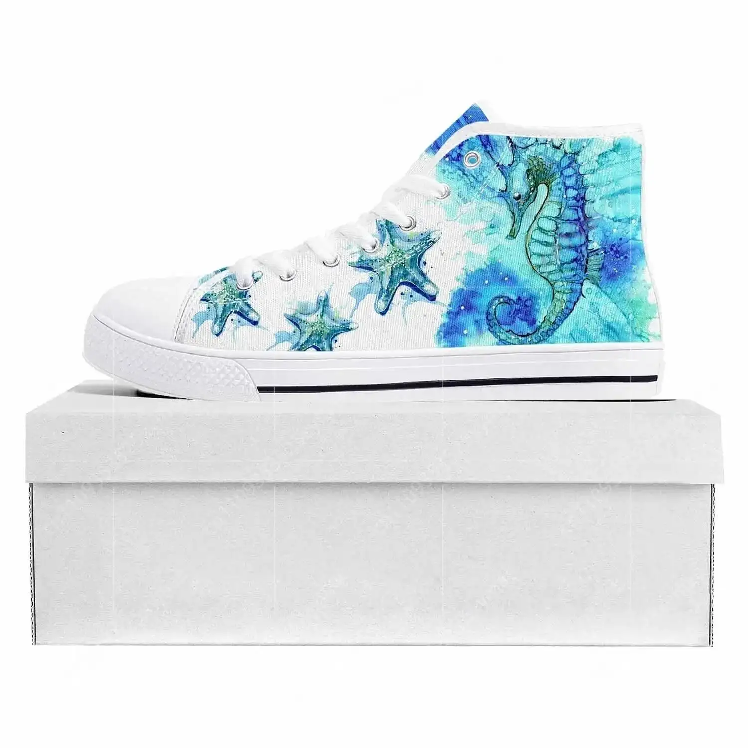 Seahorse Ocean Series Top High Quality Sneakers Mens Womens Teenager Canvas Sneaker Casual Couple Shoes Custom Made Shoe