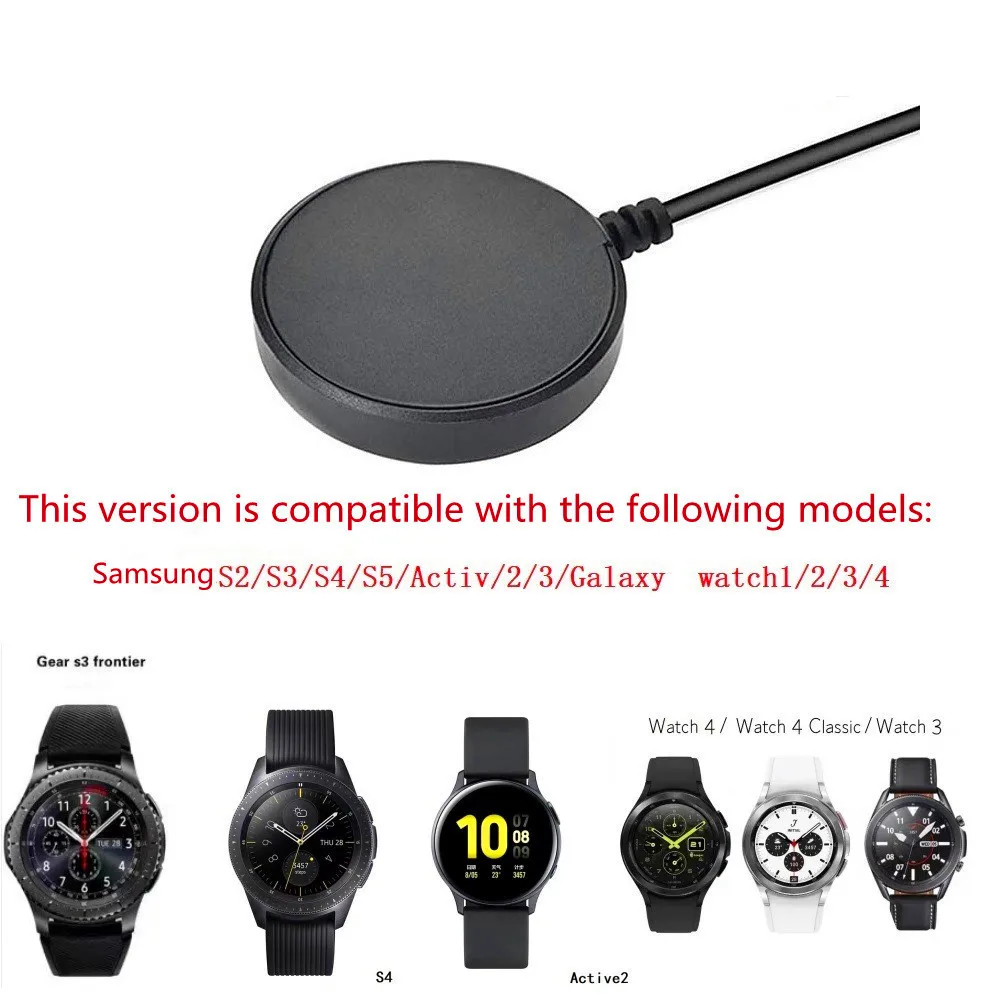 Charger Cable For Samsung Galaxy Watch 5 Pro 4 3 Universal Smart Watch Fast Charging Cable With Dock Holder Stand Non-slip Base