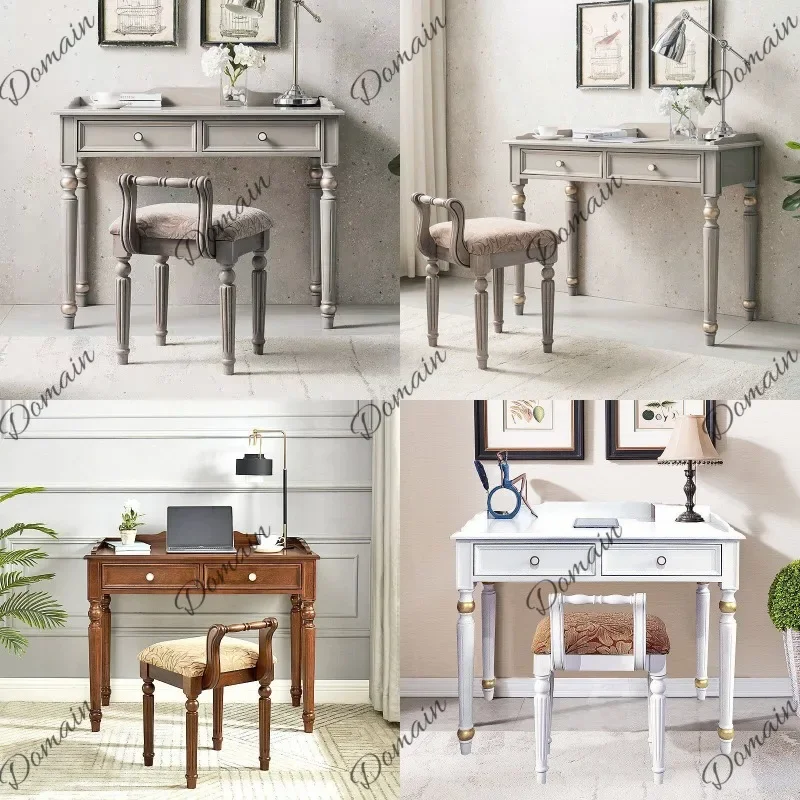 sBc Modern Solid Wood Computer Desk Small Study Table for Bedroom Vanity Dressing Table