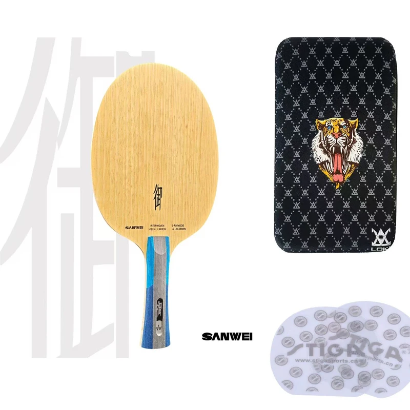 

SANWEI YU Hoja De Tenis De Mesa Estructura Interior 5 Madera + 2 LD Carbono Apagado + Entrenamiento Raqueta De Ping Pong Paleta