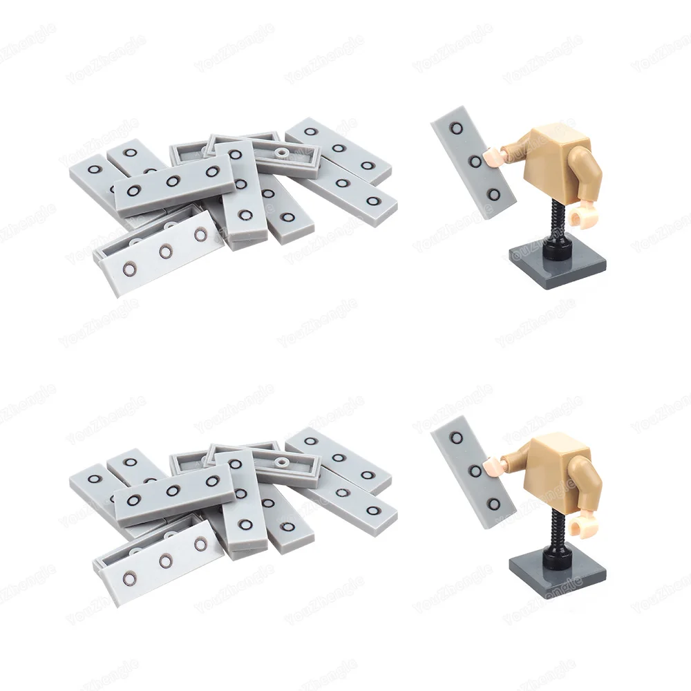 63864 Printed Steel Plate Bolt Pattern Building Block 1x3 Tiles Basic Parts MOC figures Mecha Equipment Scene Model Gift DIY Toy