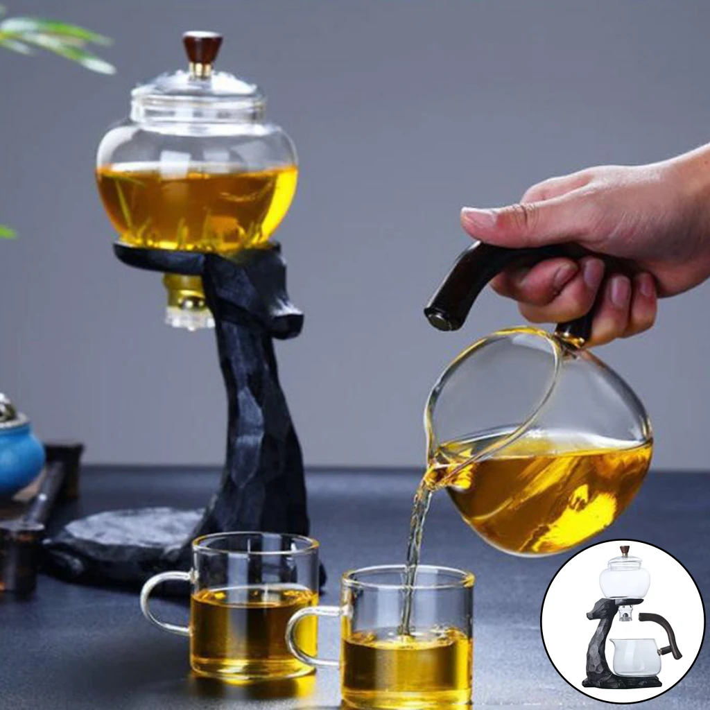 Kungfu Glass Tea Set Magnetic Water Diversion for Kitchen Loose Infusers Kettles Cooking Maker Glasses Teapot