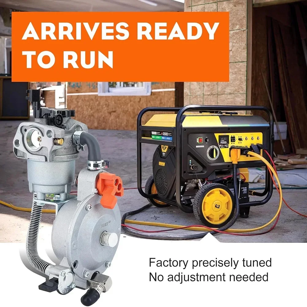 For Home Backup 2.0 KPa-2.6 KPa Dual-Fuel Carburetor Environmentally Friendly Generator Gas Generator Kit Complete Combustion