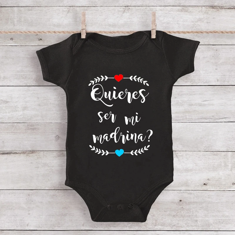 Quires Ser Mi Madrina Ropa Bebe 2022 Coming Soon Newborn Pregnant Announcement Baby Bodysuits Spain Fashion Infant Onesies