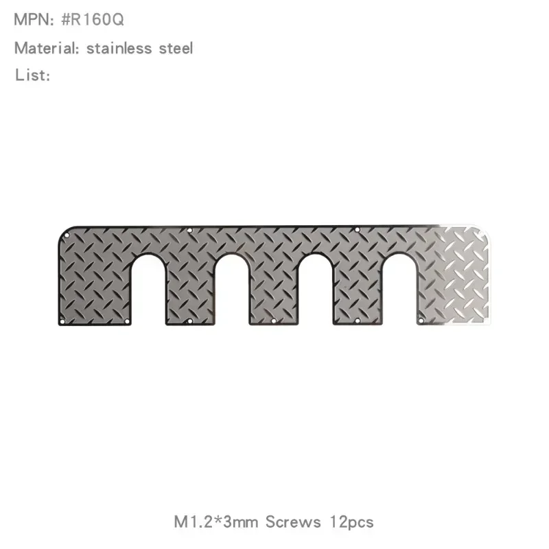 Simulatie Bagagerek Front End Metalen Antislip Beschermend Paneel voor 1/10 FMS FCX10 LC80 Accessoires