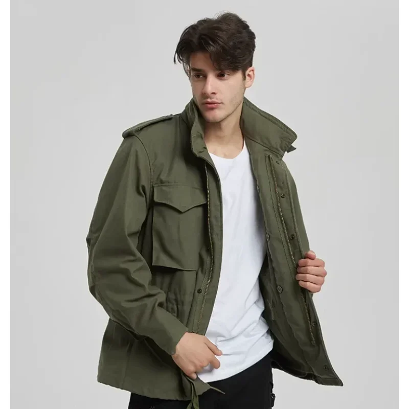 American M65 Trench Coat Men's Tactical Coat Field Trench Coat Autumn Winter Cotton Coat